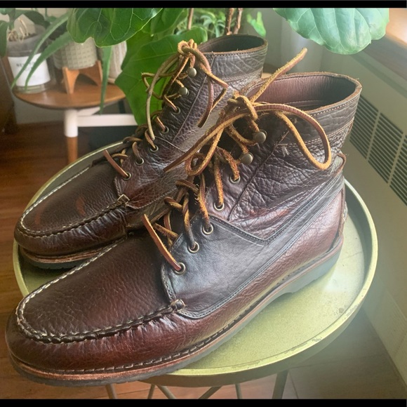 Allen Edmonds 10.5 D Yuma Bison Leather Boot With Shoe Trees - Picture 4 of 10